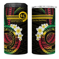 Vanuatu Independence Day 4 in 1 Can Cooler Tumbler Yumi 46th Hapi Indipendens Dei LT01 One Size: 16 oz Black - Polynesian Pride