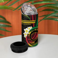 Vanuatu Independence Day 4 in 1 Can Cooler Tumbler Yumi 46th Hapi Indipendens Dei LT01 - Polynesian Pride