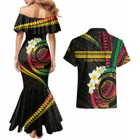 Vanuatu Independence Day Couples Matching Mermaid Dress and Hawaiian Shirt Yumi 46th Hapi Indipendens Dei LT01 - Polynesian Pride