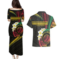 Vanuatu Independence Day Couples Matching Puletasi and Hawaiian Shirt Yumi 46th Hapi Indipendens Dei LT01 - Polynesian Pride