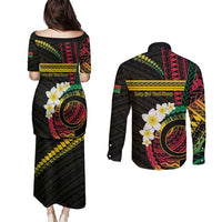 Vanuatu Independence Day Couples Matching Puletasi and Long Sleeve Button Shirt Yumi 46th Hapi Indipendens Dei LT01 - Polynesian Pride