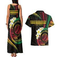 Vanuatu Independence Day Couples Matching Tank Maxi Dress and Hawaiian Shirt Yumi 46th Hapi Indipendens Dei LT01 - Polynesian Pride