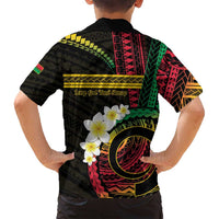Vanuatu Independence Day Family Matching Off Shoulder Maxi Dress and Hawaiian Shirt Yumi 46th Hapi Indipendens Dei LT01 - Polynesian Pride