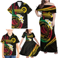 Vanuatu Independence Day Family Matching Off Shoulder Maxi Dress and Hawaiian Shirt Yumi 46th Hapi Indipendens Dei LT01 - Polynesian Pride
