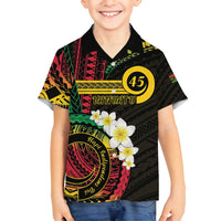 Vanuatu Independence Day Family Matching Summer Maxi Dress and Hawaiian Shirt Yumi 46th Hapi Indipendens Dei LT01 Son's Shirt Black - Polynesian Pride