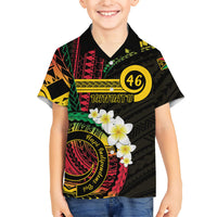 Vanuatu Independence Day Family Matching Tank Maxi Dress and Hawaiian Shirt Yumi 46th Hapi Indipendens Dei LT01 Son's Shirt Black - Polynesian Pride