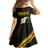 Vanuatu Independence Day Kid Short Sleeve Dress Yumi 46th Hapi Indipendens Dei LT01 - Polynesian Pride