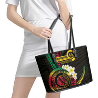 Vanuatu Independence Day Leather Tote Bag Yumi 45th Hapi Indipendens Dei LT01