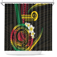 Vanuatu Independence Day Shower Curtain Yumi 45th Hapi Indipendens Dei LT01