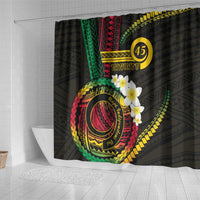 Vanuatu Independence Day Shower Curtain Yumi 46th Hapi Indipendens Dei LT01 - Polynesian Pride