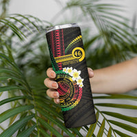Vanuatu Independence Day Skinny Tumbler Yumi 46th Hapi Indipendens Dei LT01 - Polynesian Pride