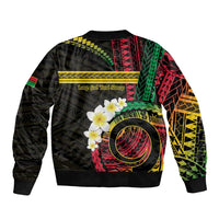Vanuatu Independence Day Sleeve Zip Bomber Jacket Yumi 46th Hapi Indipendens Dei LT01 - Polynesian Pride