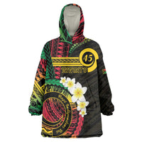 Vanuatu Independence Day Wearable Blanket Hoodie Yumi 46th Hapi Indipendens Dei LT01 One Size Black - Polynesian Pride