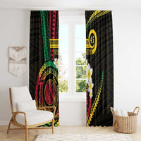 Vanuatu Independence Day Window Curtain Yumi 45th Hapi Indipendens Dei LT01