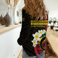 Vanuatu Independence Day Women Casual Shirt Yumi 46th Hapi Indipendens Dei LT01 - Polynesian Pride