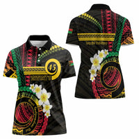 Vanuatu Independence Day Women Polo Shirt Yumi 46th Hapi Indipendens Dei LT01 - Polynesian Pride