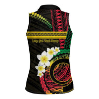 Vanuatu Independence Day Women Sleeveless Polo Shirt Yumi 46th Hapi Indipendens Dei LT01 - Polynesian Pride