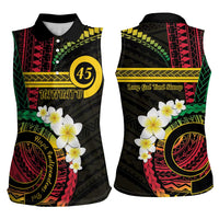 Vanuatu Independence Day Women Sleeveless Polo Shirt Yumi 46th Hapi Indipendens Dei LT01 - Polynesian Pride