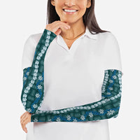 Pikake Maile Tiare Lei Arm Sleeves Polu Lauhala Pattern