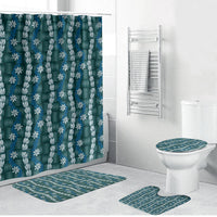 Pikake Maile Tiare Lei Bathroom Set Polu Lauhala Pattern