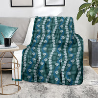 Pikake Maile Tiare Lei Blanket Polu Lauhala Pattern