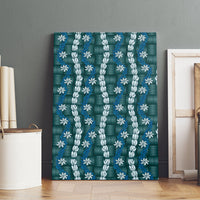 Pikake Maile Tiare Lei Canvas Wall Art Polu Lauhala Pattern