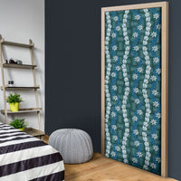 Pikake Maile Tiare Lei Door Cover Polu Lauhala Pattern