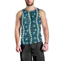 Pikake Maile Tiare Lei Men Tank Top Polu Lauhala Pattern