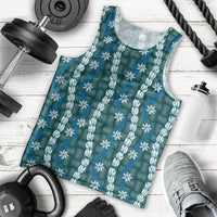 Pikake Maile Tiare Lei Men Tank Top Polu Lauhala Pattern