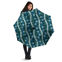 Pikake Maile Tiare Lei Umbrella Polu Lauhala Pattern