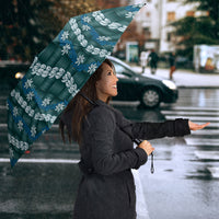 Pikake Maile Tiare Lei Umbrella Polu Lauhala Pattern