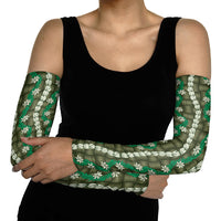 Pikake Maile Tiare Lei Arm Sleeves Omaomao Lauhala Pattern