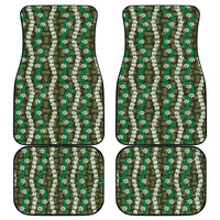 Pikake Maile Tiare Lei Car Mats Omaomao Lauhala Pattern