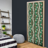 Pikake Maile Tiare Lei Door Cover Omaomao Lauhala Pattern