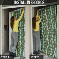 Pikake Maile Tiare Lei Door Cover Omaomao Lauhala Pattern