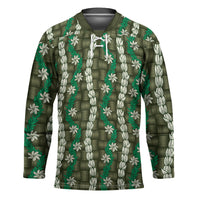 Pikake Maile Tiare Lei Hockey Jersey Omaomao Lauhala Pattern