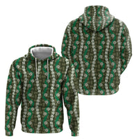Pikake Maile Tiare Lei Hoodie Omaomao Lauhala Pattern
