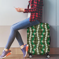 Pikake Maile Tiare Lei Luggage Cover Omaomao Lauhala Pattern