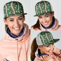 Pikake Maile Tiare Lei Mesh Trucker Cap Omaomao Lauhala Pattern