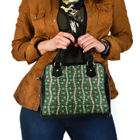 Pikake Maile Tiare Lei Shoulder Handbag Omaomao Lauhala Pattern