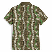 Pikake Maile Tiare Lei Hawaiian Shirt Natural Lauhala Pattern LT01 - Polynesian Pride