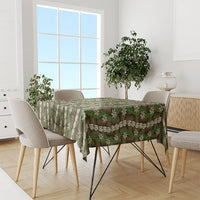 Pikake Maile Tiare Lei Tablecloth Natural Lauhala Pattern