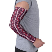 Pikake Maile Tiare Lei Arm Sleeves Akala Lauhala Pattern