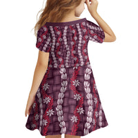 Pikake Maile Tiare Lei Family Matching Long Sleeve Bodycon Dress and Hawaiian Shirt Akala Lauhala Pattern