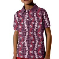 Pikake Maile Tiare Lei Kid Polo Shirt Akala Lauhala Pattern