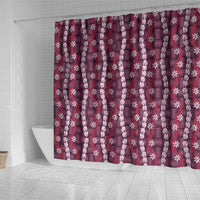 Pikake Maile Tiare Lei Shower Curtain Akala Lauhala Pattern
