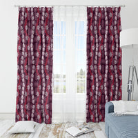 Pikake Maile Tiare Lei Window Curtain Akala Lauhala Pattern