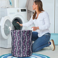 Pikake Maile Tiare Lei Laundry Basket Poni Lauhala Pattern