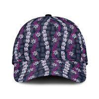 Pikake Maile Tiare Lei Classic Cap Poni Lauhala Pattern