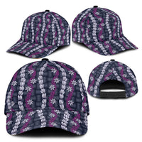 Pikake Maile Tiare Lei Classic Cap Poni Lauhala Pattern